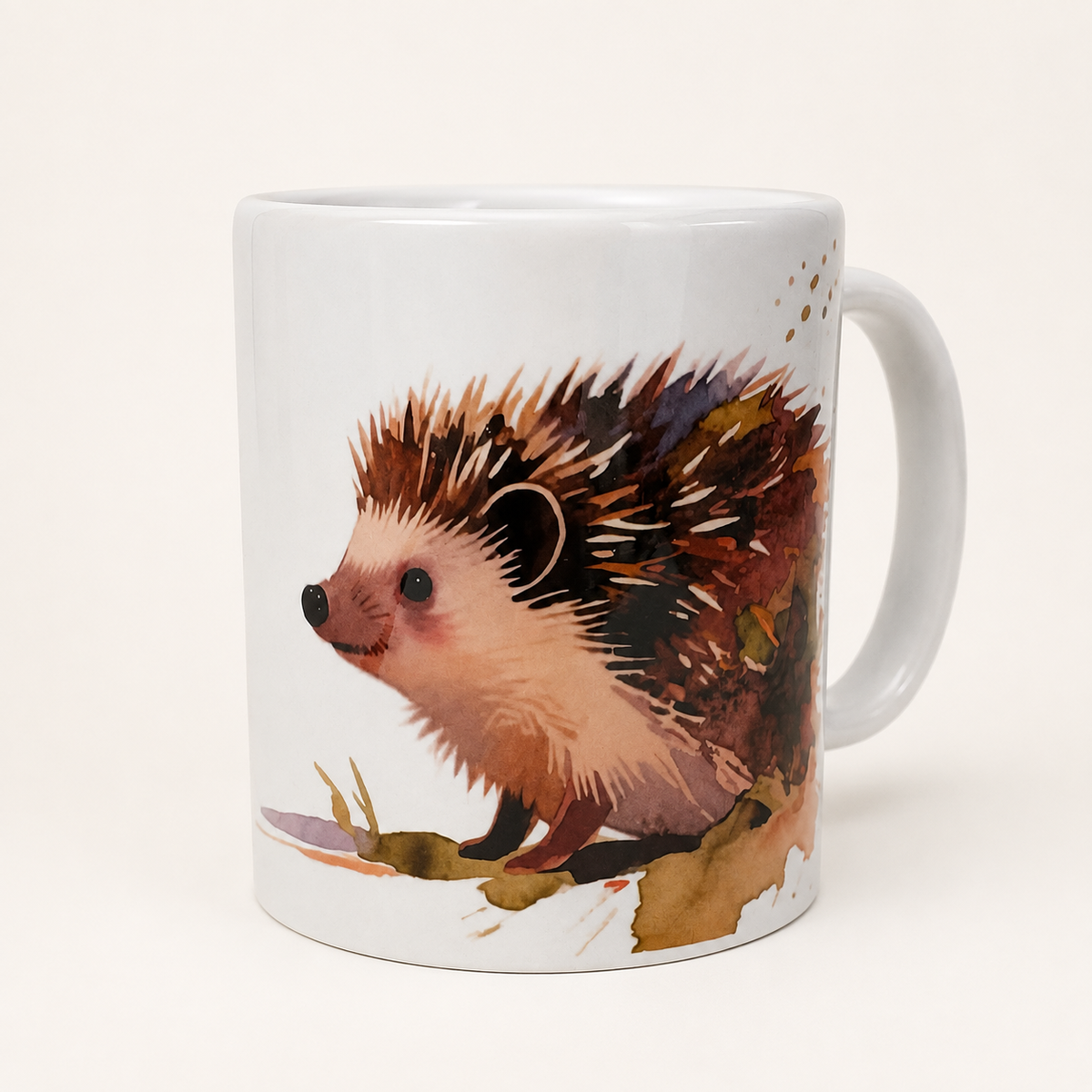 Watercolour Hedgehog Mug
