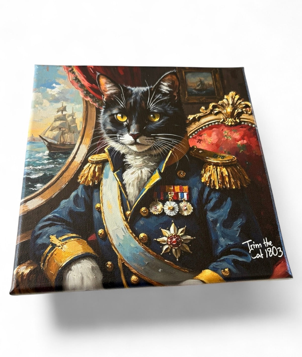 Trim The Cat 20x20cm canvas