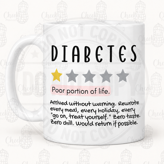 Diabetes poor portion of life one star review mug