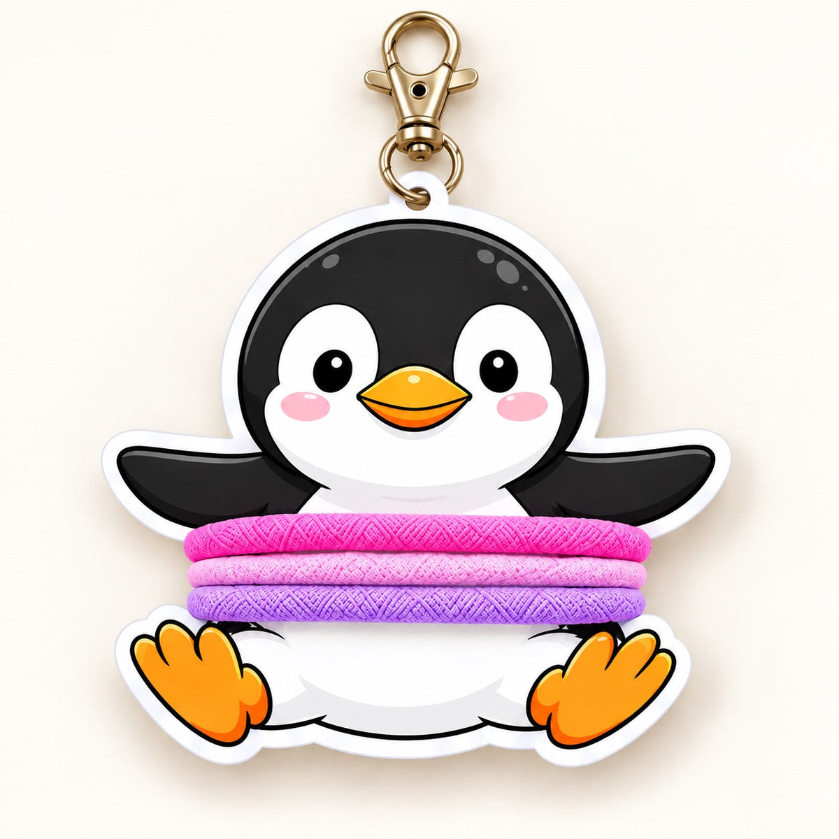 Penguin Hairband Hugger – clean white product photo