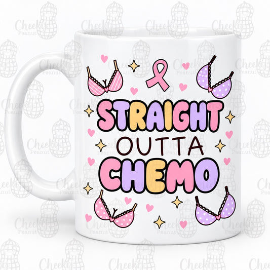 Straight Outta Chemo breast cancer mug